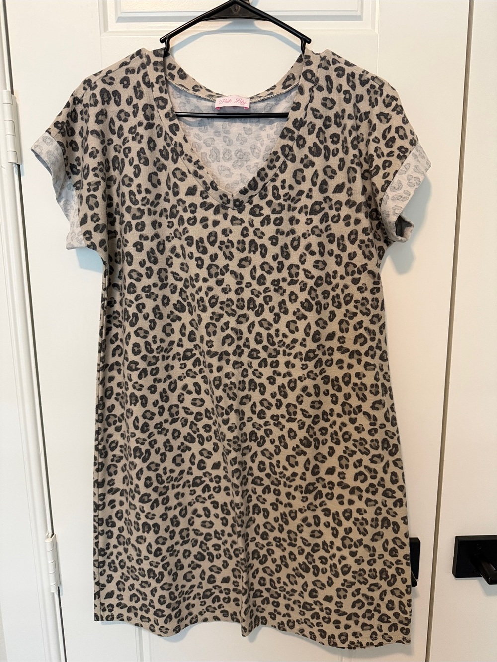 Pink Lily Cheetah Print Dress